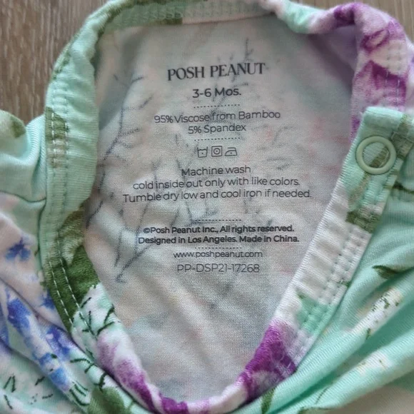 Posh Peanut Baby Short Sleeve Peplum Ruffles Bummie Set - Picture 2 of 3